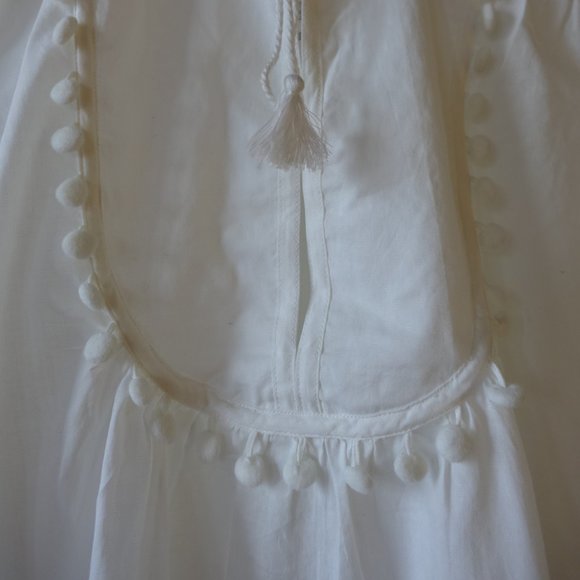 J.Crew A7444 Pom-Pom Tassel Swim Cotton Beach Tunic Top XXS 00 - Picture 12 of 16